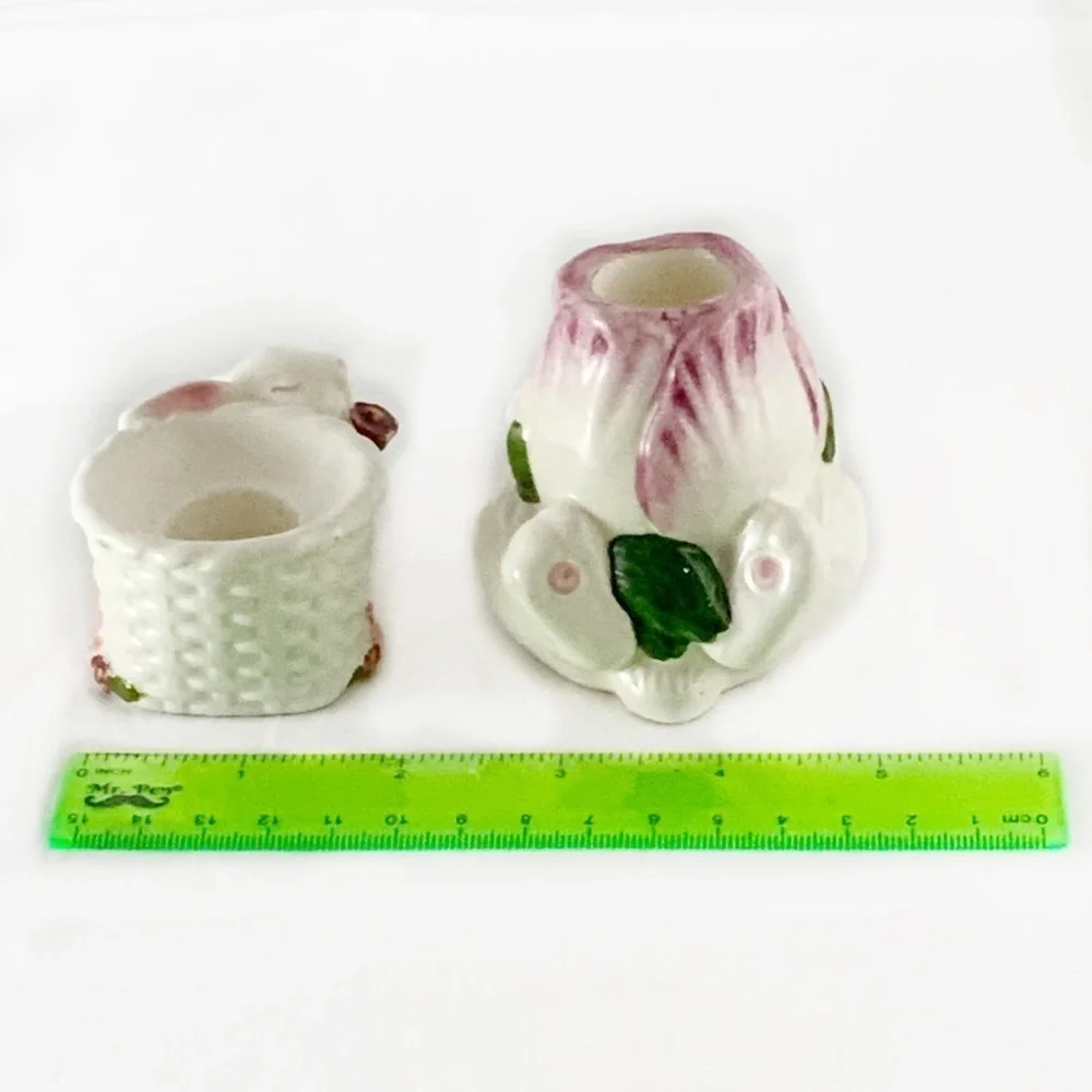 Vintage Avon Easter Bunny Candle Holder Set  Made in Brazil 1970’s 2 Pie…